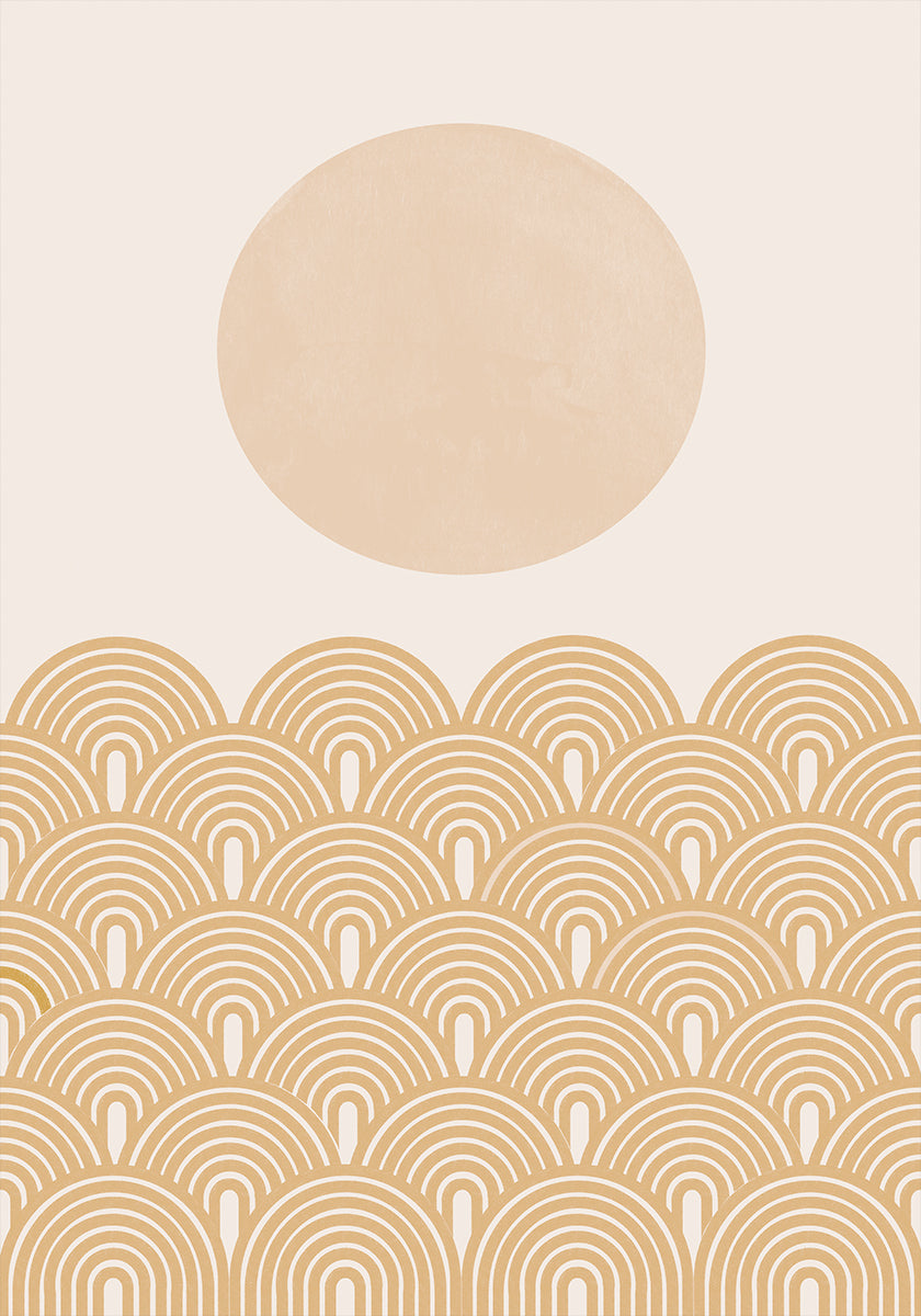 Goldene Sonnenwellen