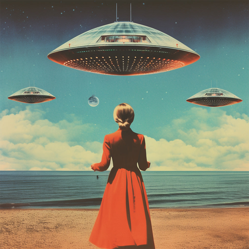 UFO Skies Collage Art (NEW)