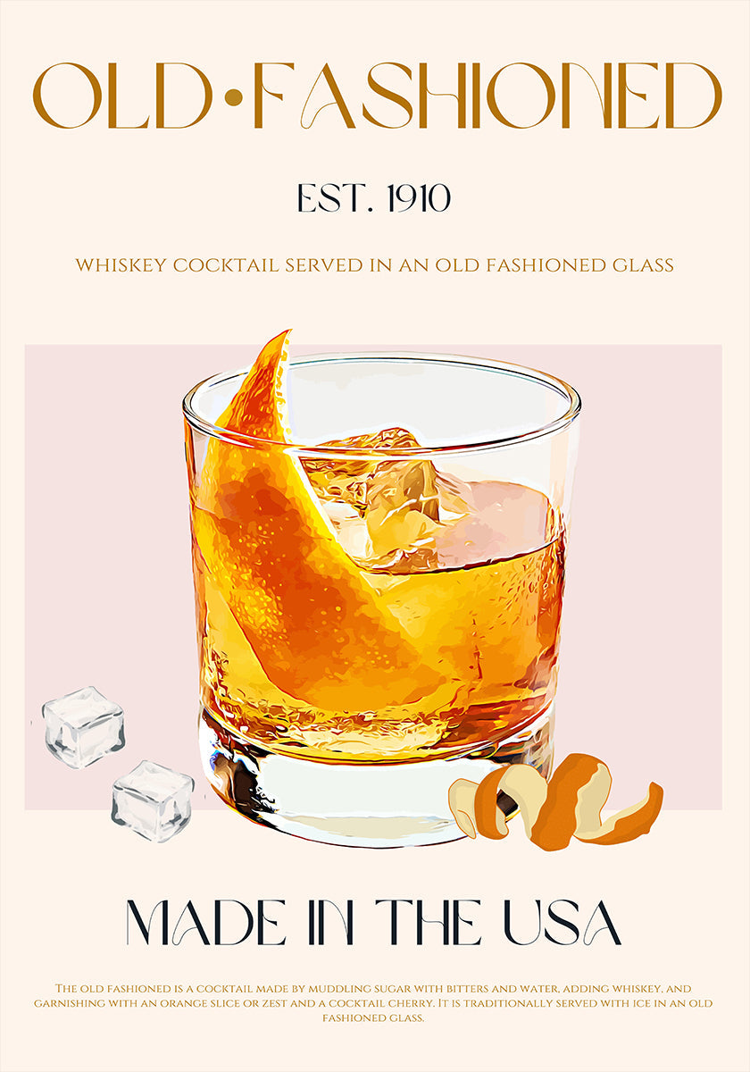 Klassisches Cocktail-Charme-Poster