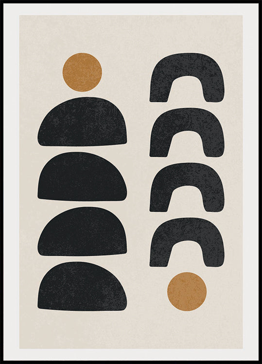 Abstrakte Formen 2, minimalistisches geometrisches Poster