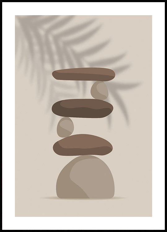 Harmonie 2, Zen-Balancing-Steine und Schatten-Poster