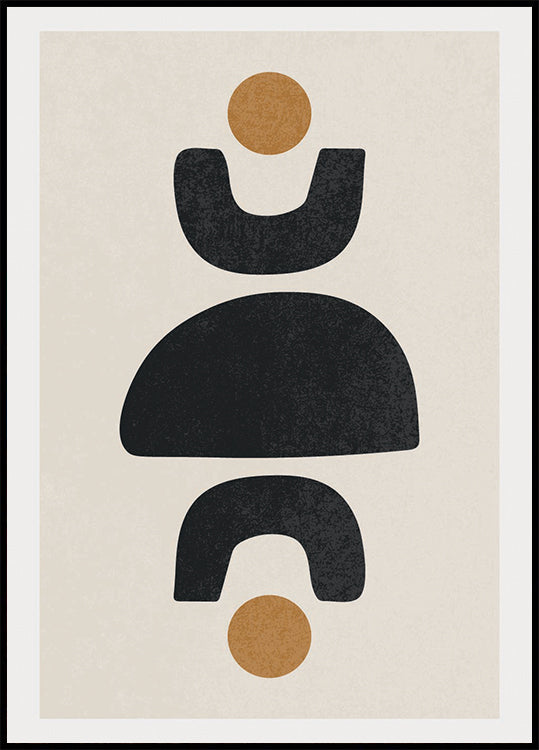 Abstrakte Formen Balance, geometrisches Poster