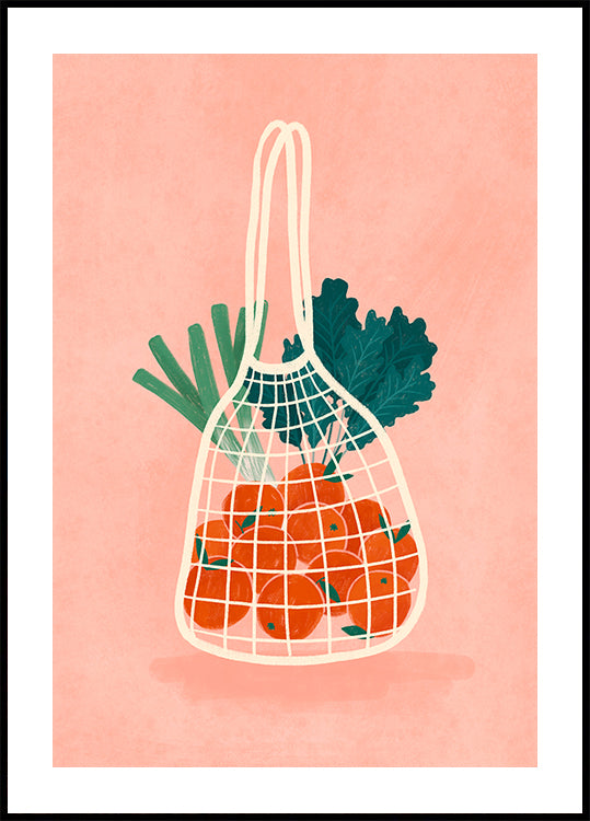 Poster mit Obst und Gemüse