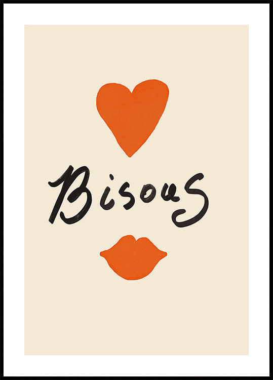Herzliches Bisous-Poster