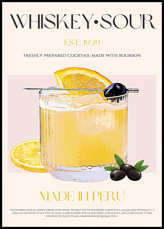 Peruanisches Whiskey-Glücks-Poster