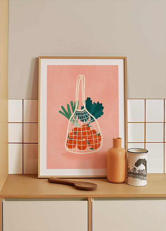 Poster mit Obst und Gemüse