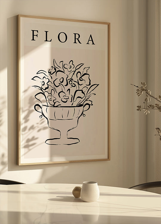 Poster mit floraler Eleganz