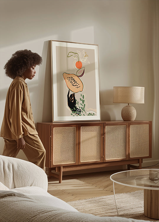 Poster mit ausgleichenden Früchten