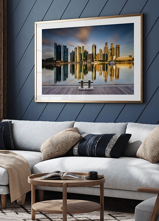 Goldener Morgen in Singapur