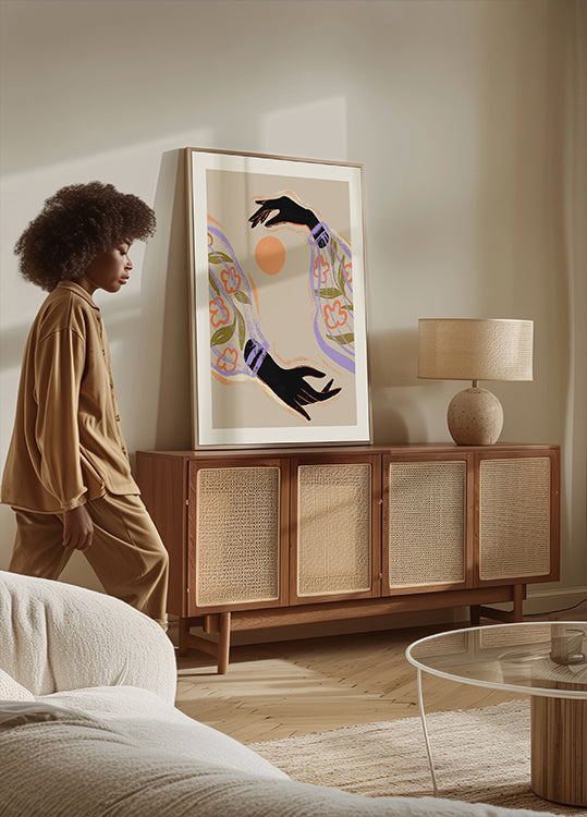 Umarmen Sie das Sonnenplakat