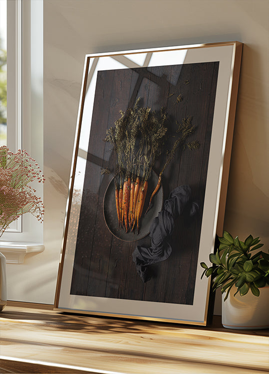 Poster mit gerösteten Karotten