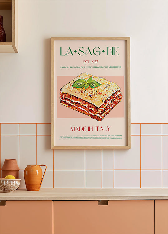 Schichten von Lasagne-Poster