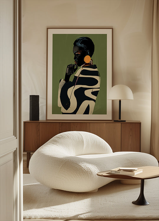 Mutiges Kontemplationsplakat