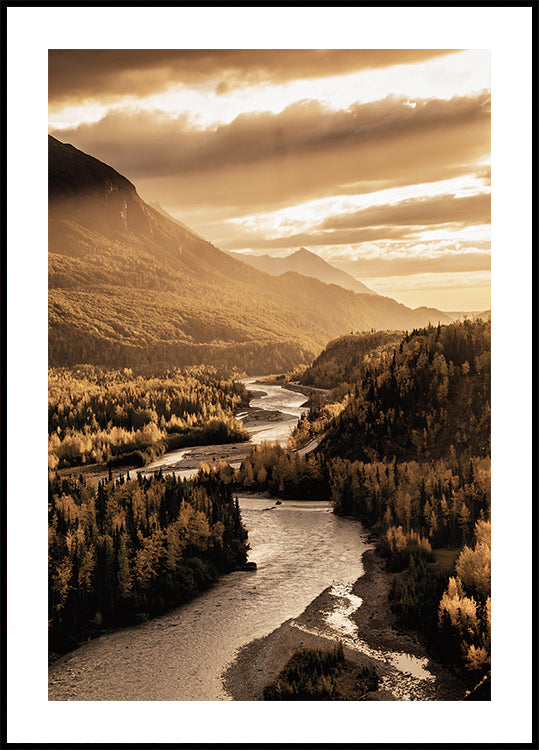 Autumn River Valley Plakat - Posterbox.dk