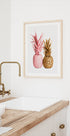 Gold and Pink Pineapple Duo Plakat - Posterbox.dk