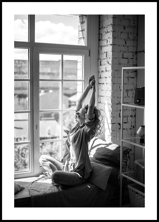 Morning Relaxation by the Window Plakat - Posterbox.dk