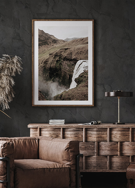 Skógafoss Waterfall Plakat - Posterbox.dk