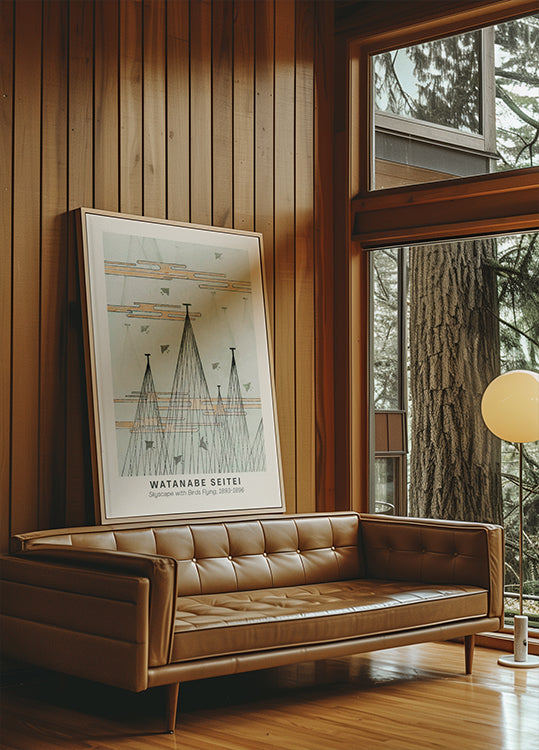 Watanabe Seitei Skyscape Japanese Bird Flying Plakat - Posterbox.dk