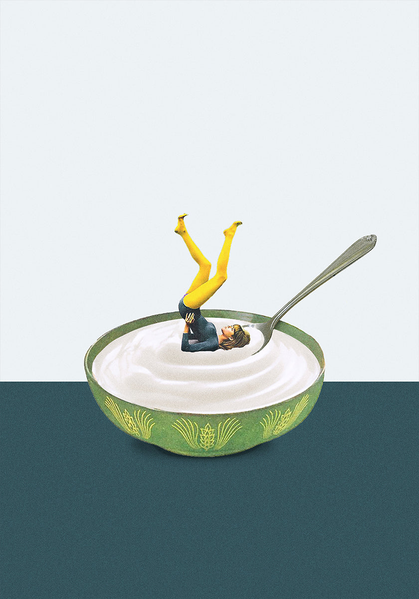 Yoga in meinem Joghurt-Poster