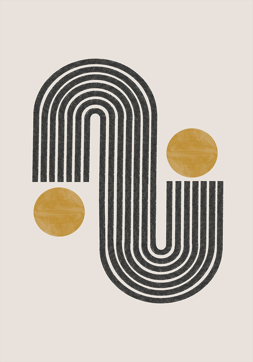 Geschwungenes Harmonie-Poster