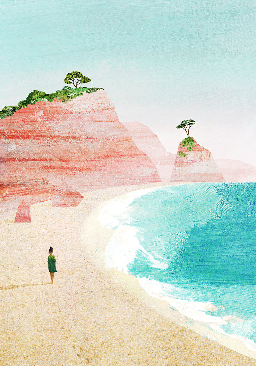 Strandmädchen iv Poster