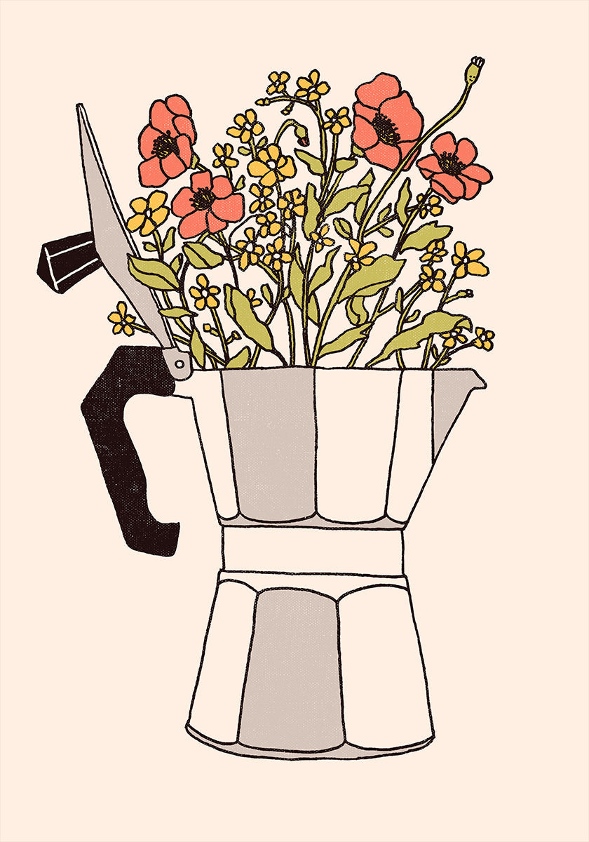 Moka-Blumen-Poster