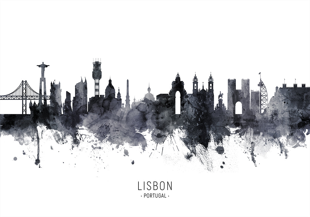 Lissabon-Portugal-Skyline-Poster