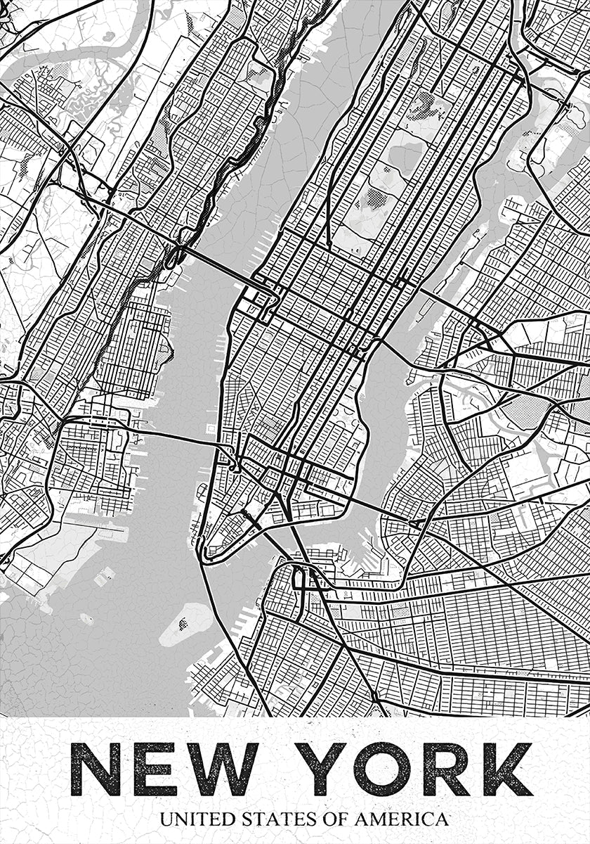 Weißes New Yorker Poster
