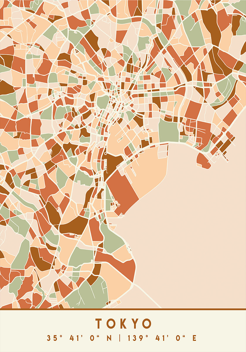 Black Maps Erdtöne 88 Poster