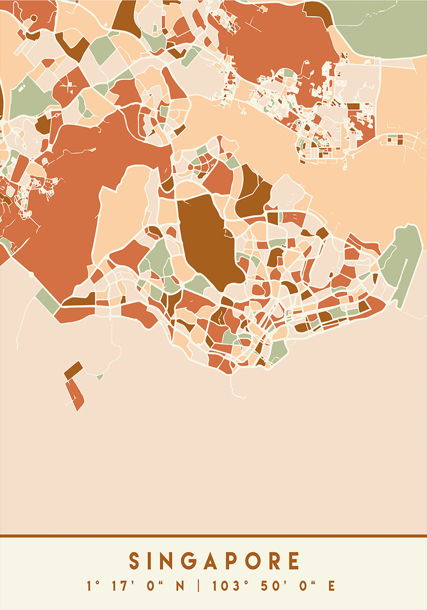 Black Maps Erdtöne 81 Poster