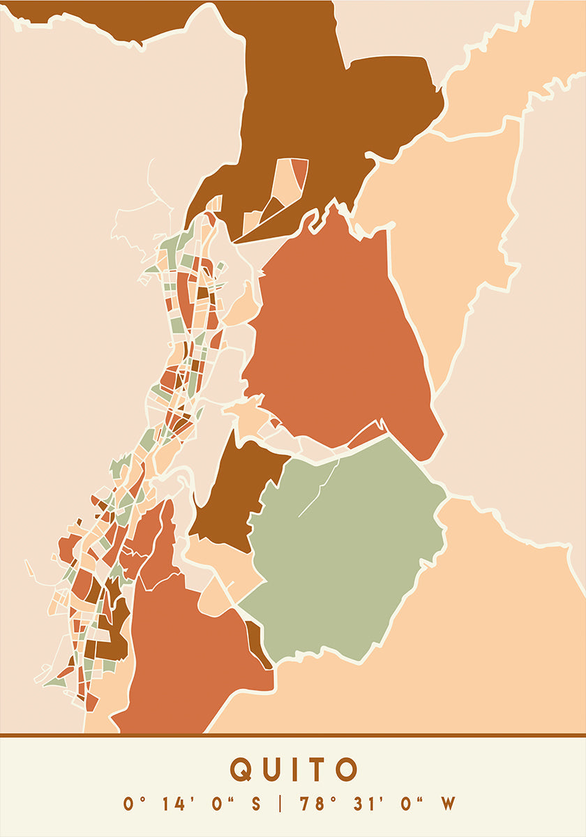 Black Maps Erdtöne 70 Poster