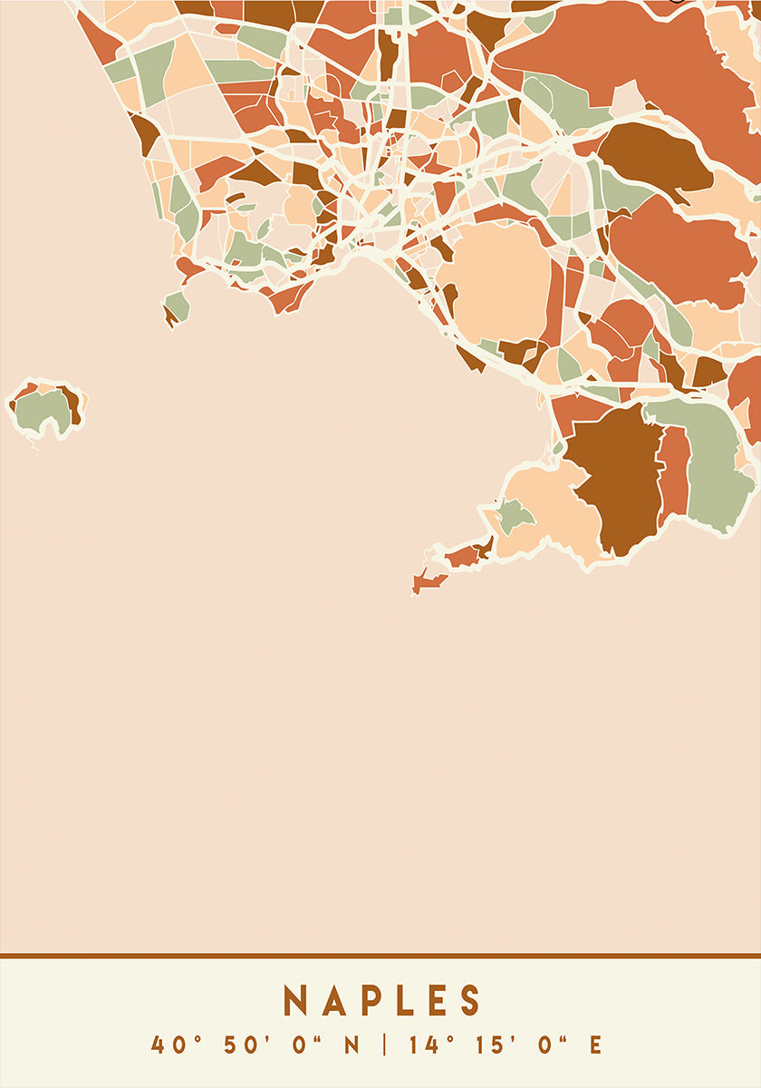 Black Maps Erdtöne 58 Poster