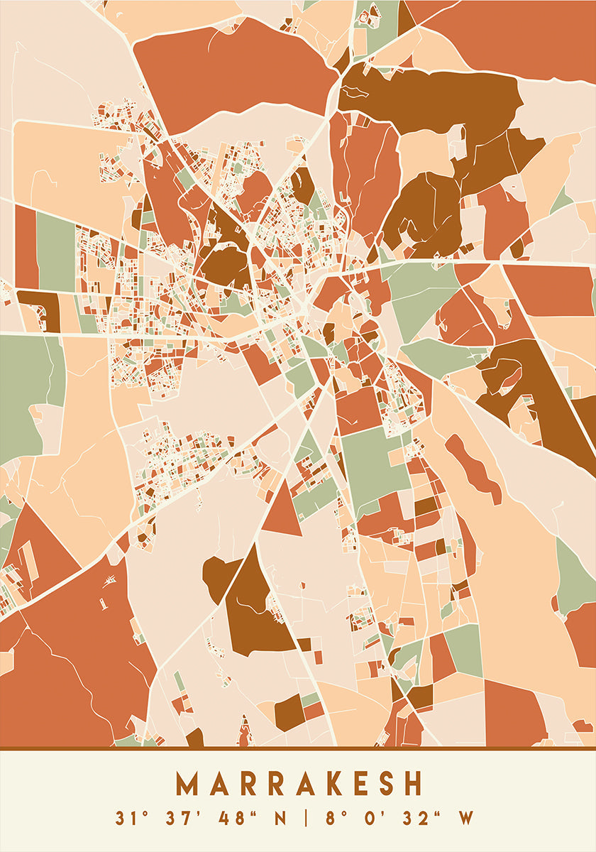 Black Maps Erdtöne 47 Poster