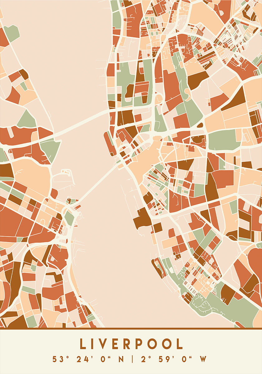 Black Maps Earth Tones 40 Plakat - Posterbox