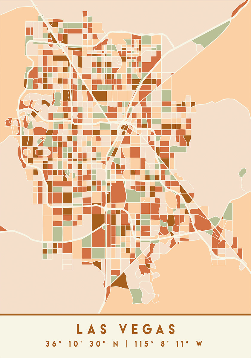 Black Maps Erdtöne 38 Poster