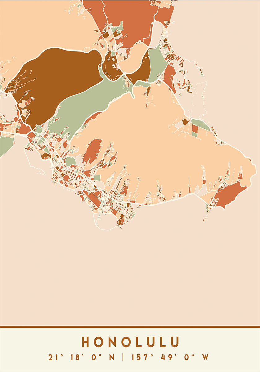 Black Maps Erdtöne 33 Poster