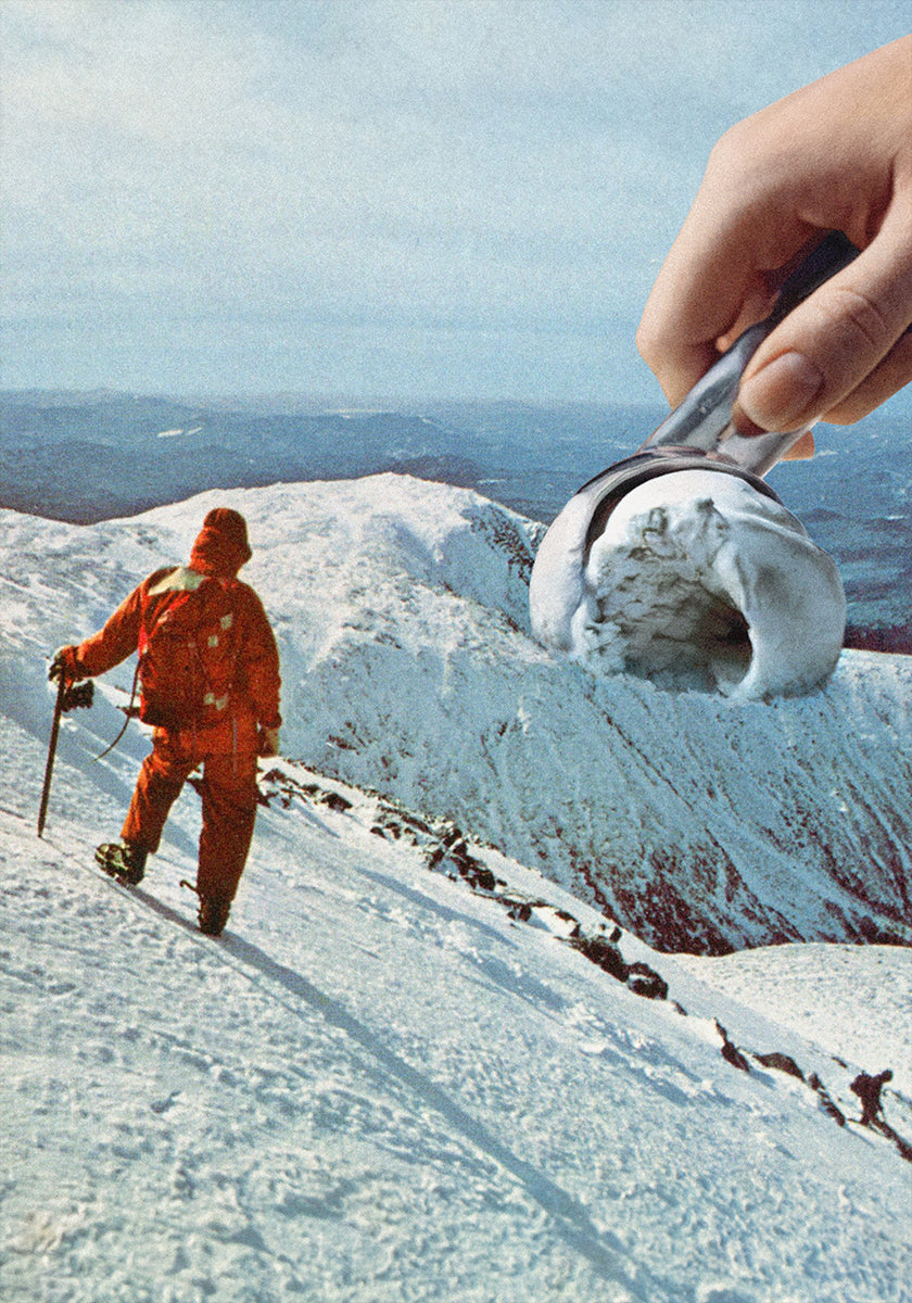 Ice Cream Mountain – Poster mit Keksen und Sahne