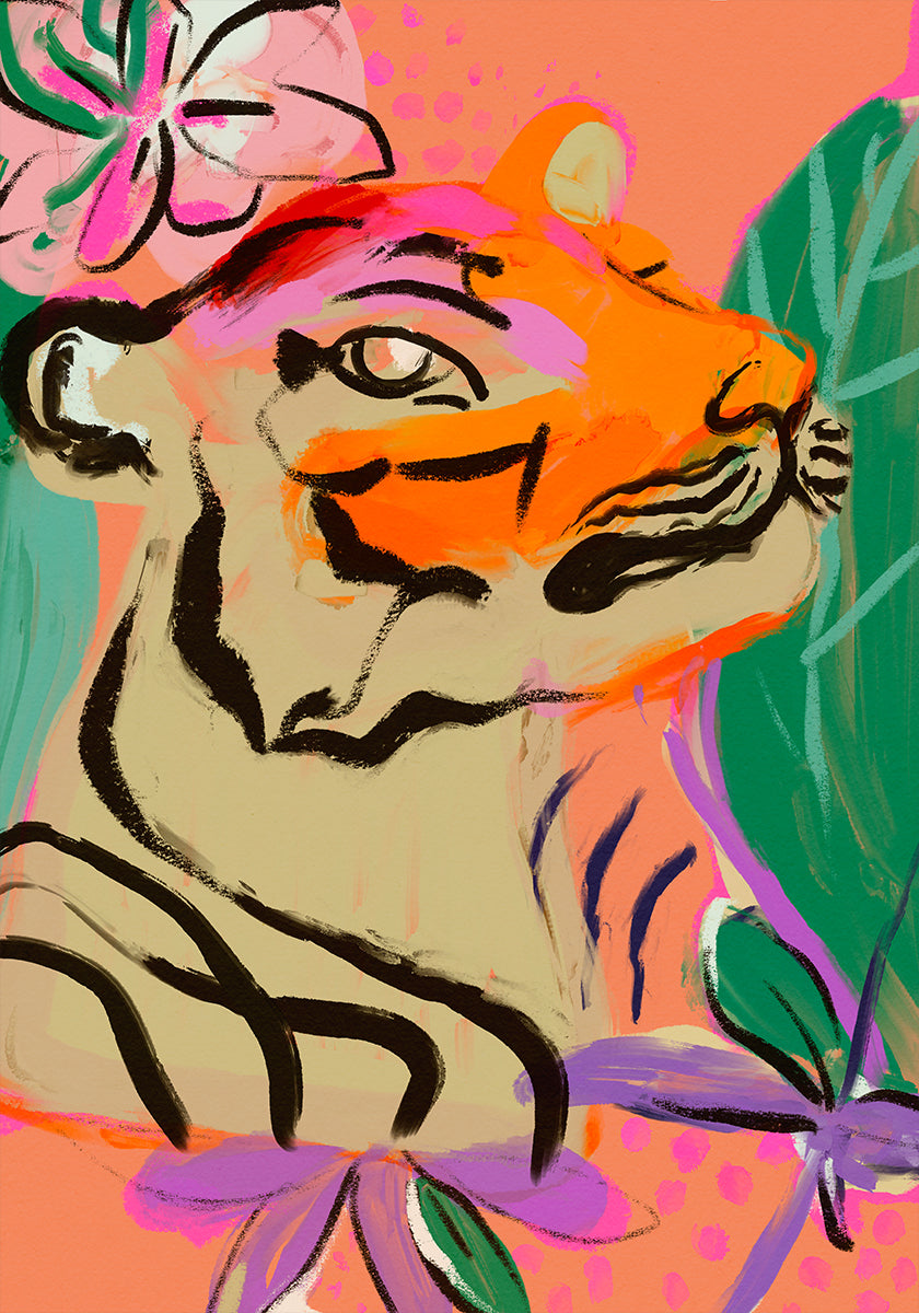 Lebendiges Tigerblüten-Poster