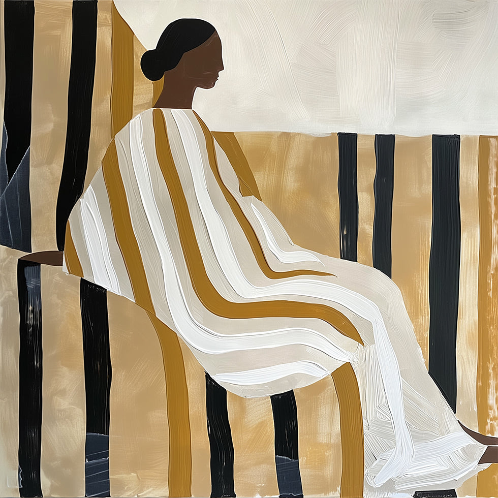 Poster „Lady In Stripes“.