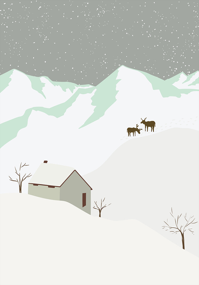 Poster mit Winterblick