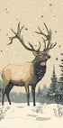 Elk Holiday Poster Plakat - Posterbox