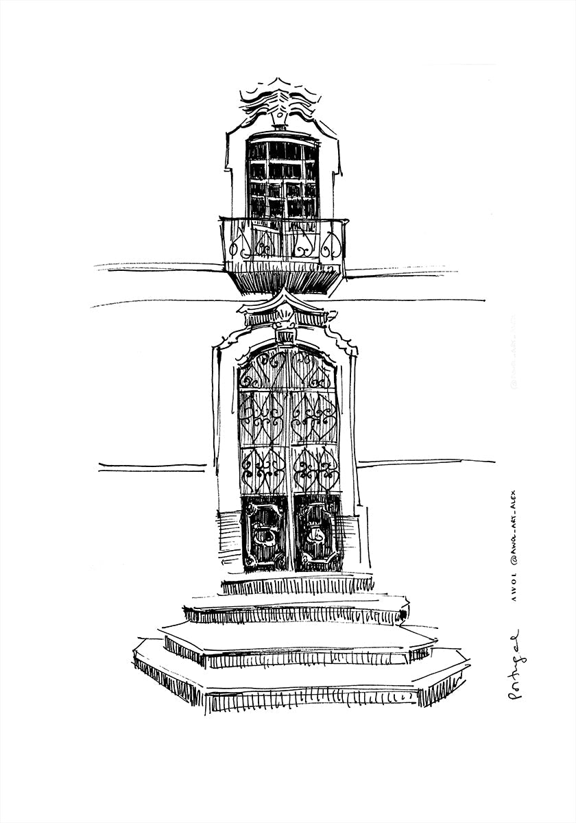 Portugal Portals Stadtzeichnungsposter