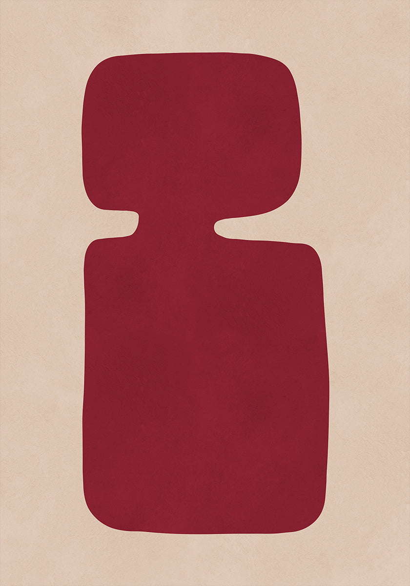 Purpurrotes Silhouette-Poster