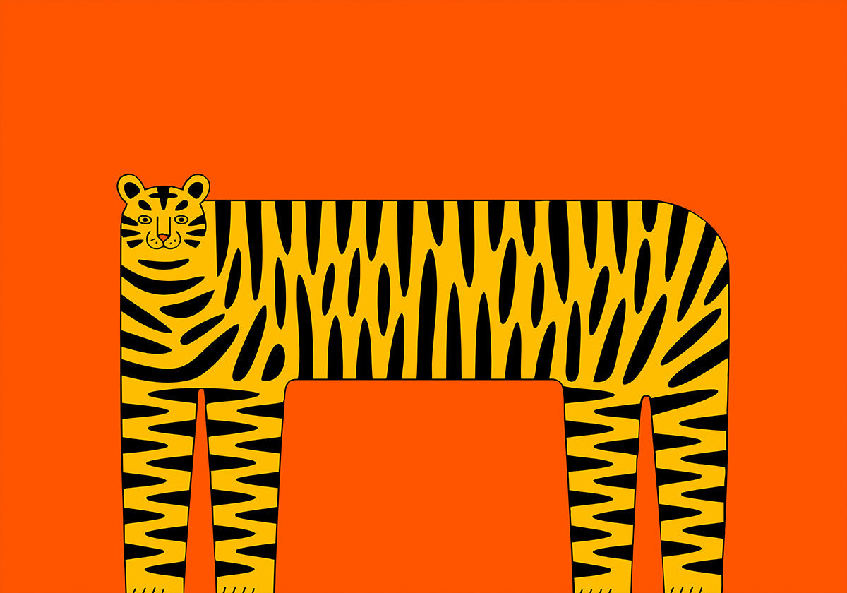 Das abstrakte Tiger-Poster