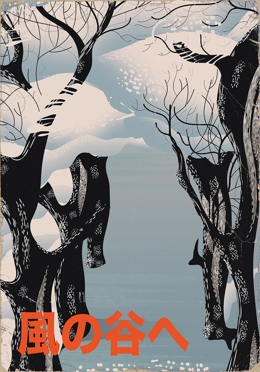 To the Valley of the Wind Japanese Winter Plakat - Posterbox