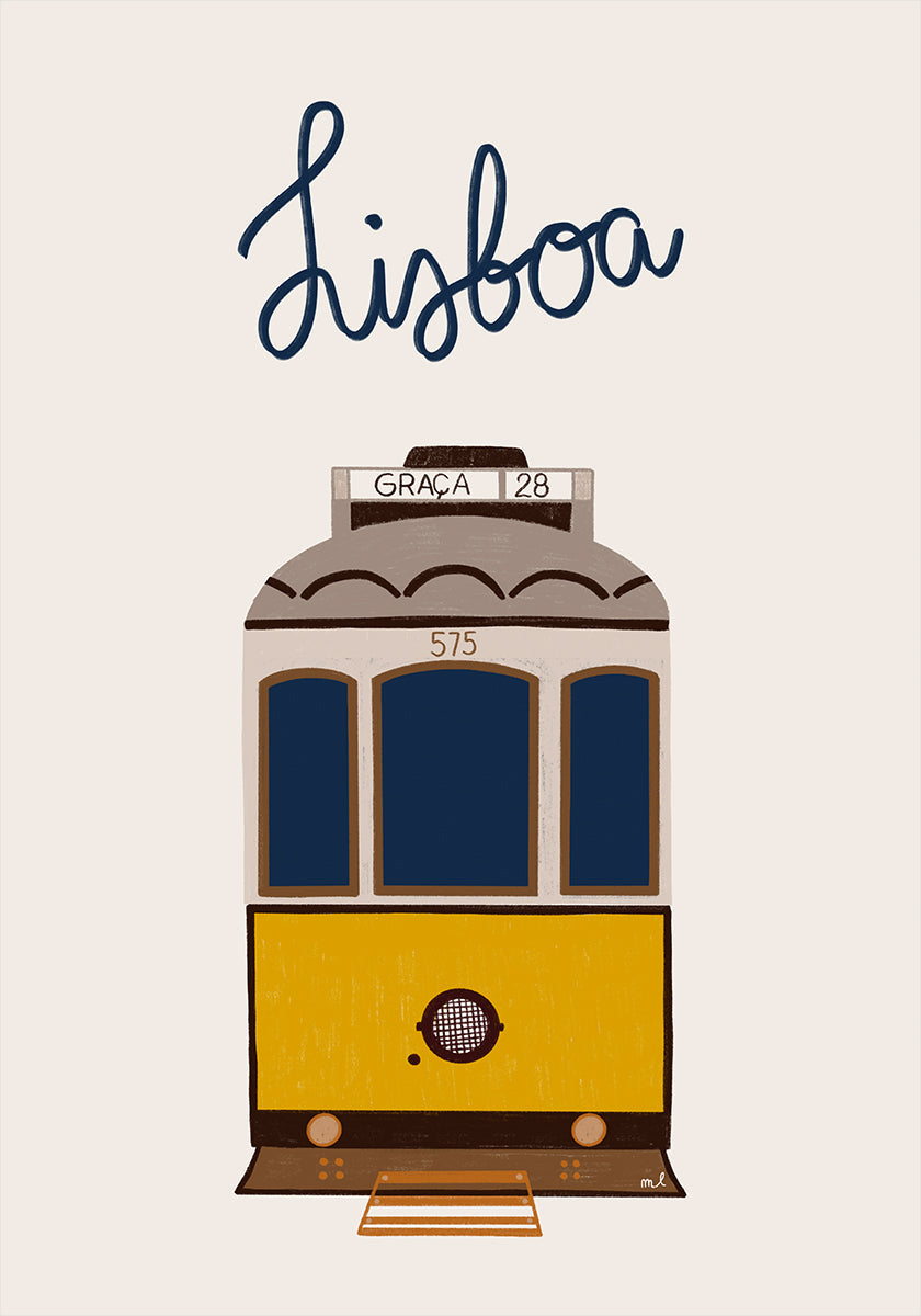 Lissabon-Straßenbahnplakat