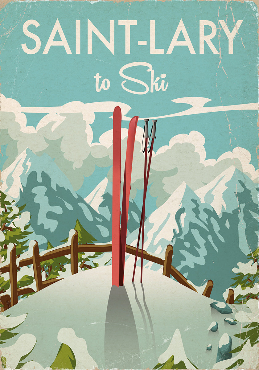 Saint Lary Ski Poster (NEU)