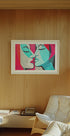 A Kiss Pink Teal Plakat - Posterbox