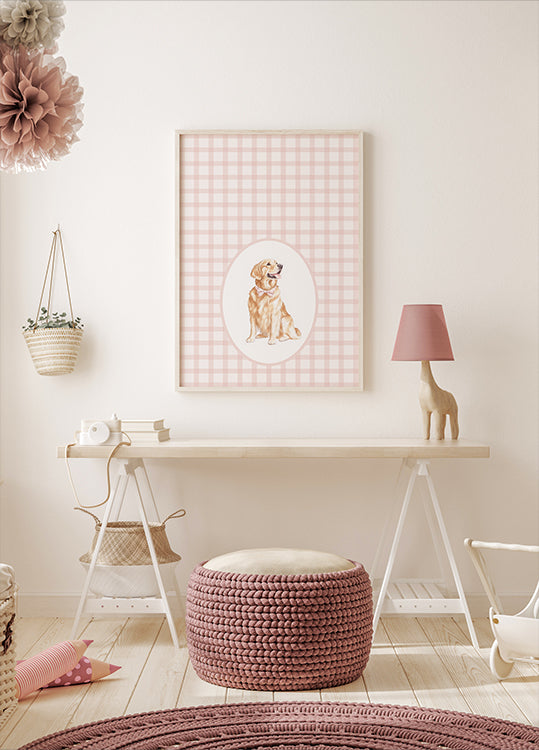 Golden Retriever Dog Watercolor Plakat - Posterbox