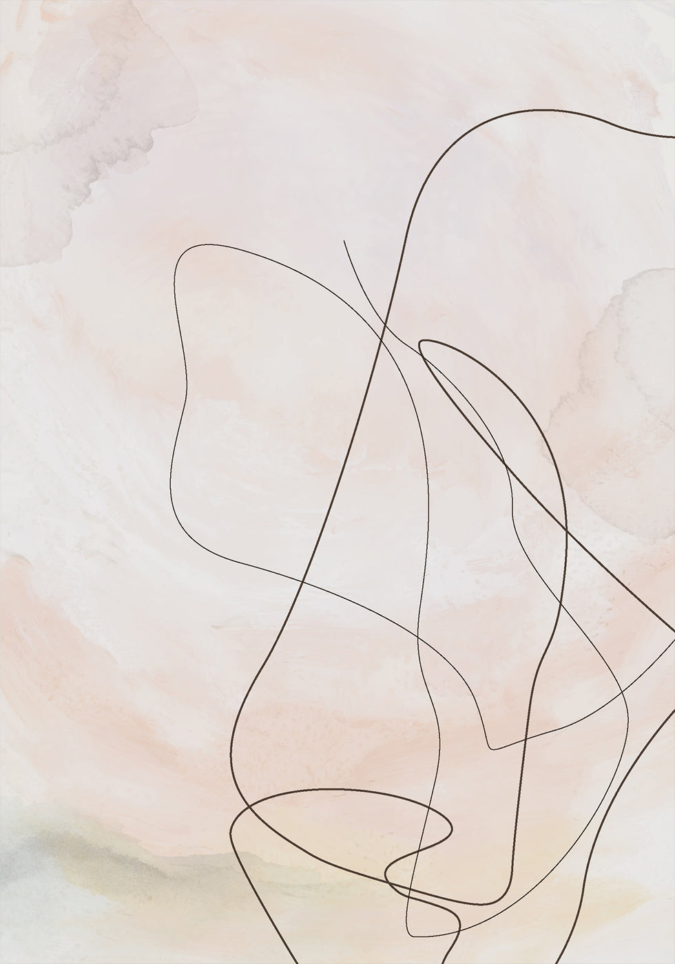 Abstract Line Art Design Plakat - Posterbox.dk